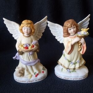 2 BRONSON COLLECTIBLES 1996 HEAVENLY GUARDIANS Serve You + Grant You Inner Peace